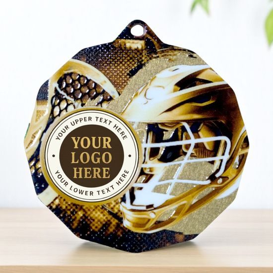 Dodeca Lacrosse Stainless Steel Logo Insert Medal