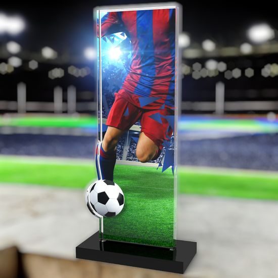 Apla Red and Blue Football Kit Trophy