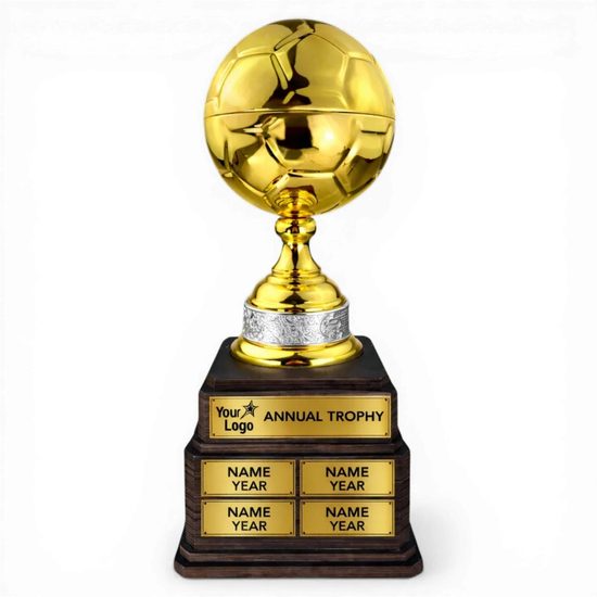 Arena Gold Metal Football Trophy