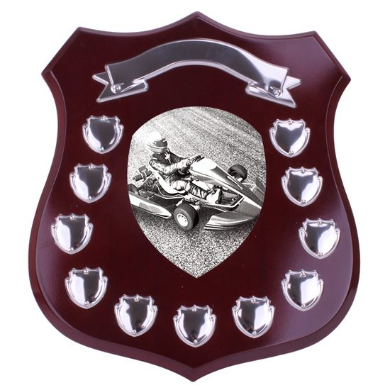 Mercia Go Kart Mahogany Wooden 11 Year Annual Shield