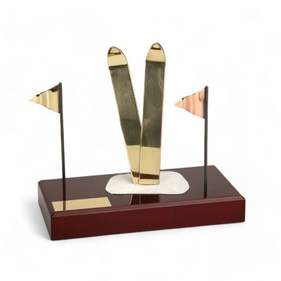 Aragon Ski Slalom Handmade Metal Trophy