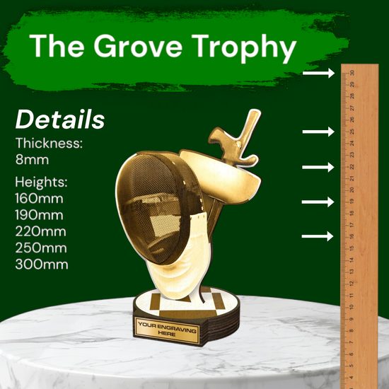 Grove Classic Fencing Real Wood Trophy