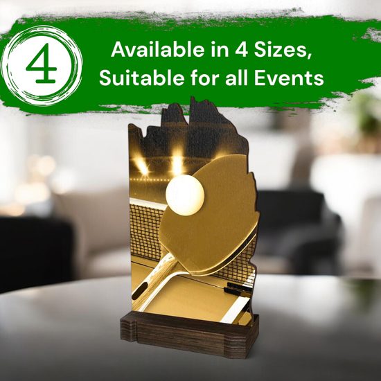 Shard Classic Table Tennis Eco Friendly Wooden Trophy