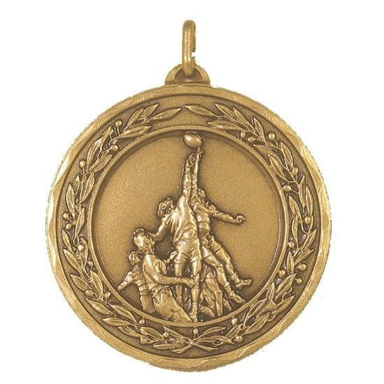 Laurel Rugby Line Out Bronze Medal