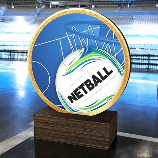 Holt Colour Netball Real Wood Trophy