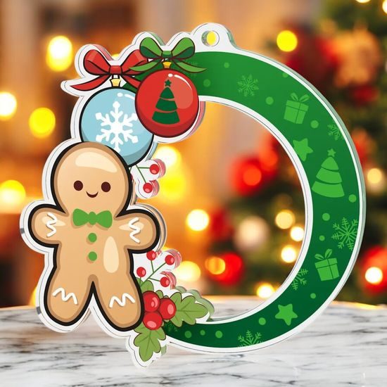 Ginerbread Man Christmas Medal