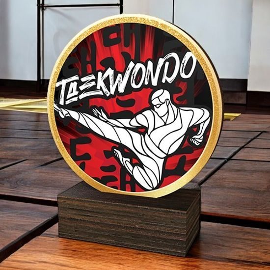 Holt Colour Taekwondo Real Wood Trophy