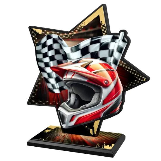 Liano Metal & Acrylic Motocross & Speedway Star Trophy