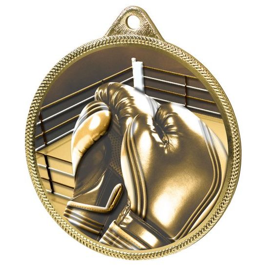 Boxing Classic Texture 3D Print Gold Medal