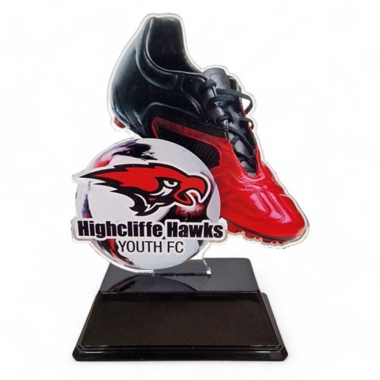 Custom Football & Boot Logo Trophy