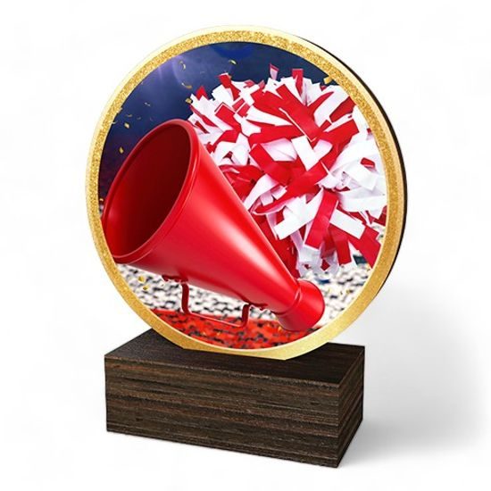 Holt Colour Cheerleading Real Wood Trophy