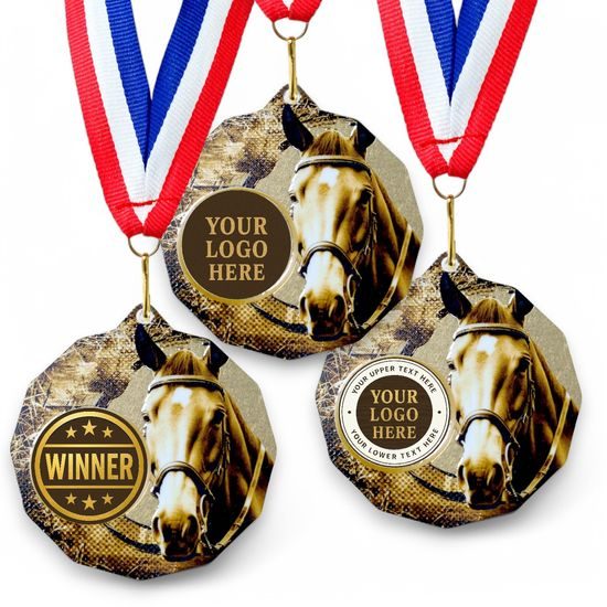 Dodeca Equestrian Stainless Steel Logo Insert Medal
