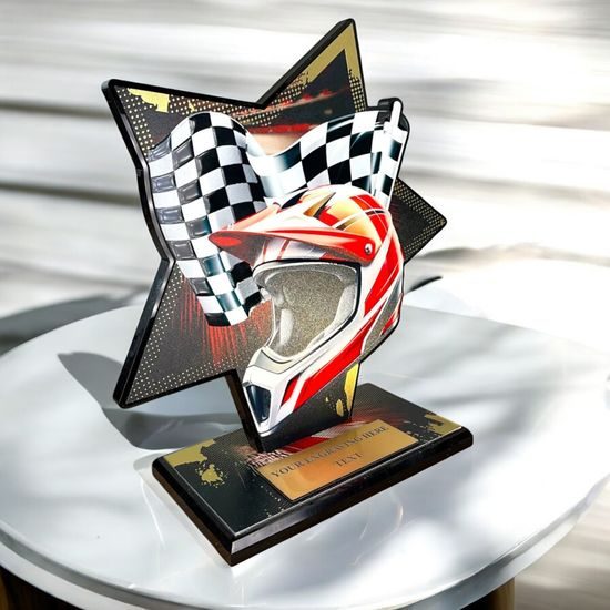 Liano Metal & Acrylic Motocross & Speedway Star Trophy