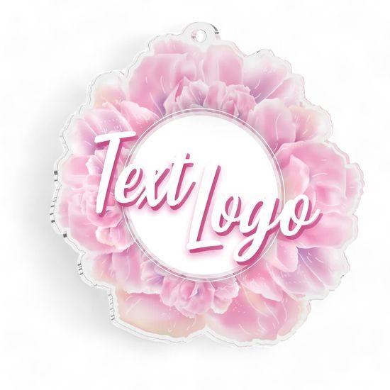 Custom Made Flower Power Logo Acrylic Medal