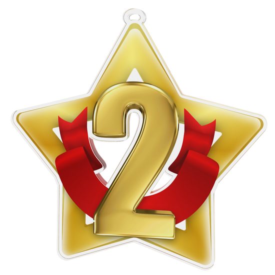 Number 2 Star Gold Medal