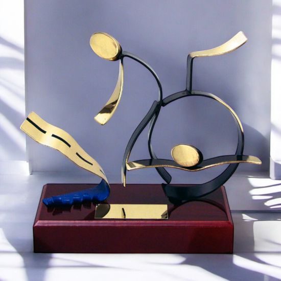 Barcelona Triathlon Handmade Metal Trophy