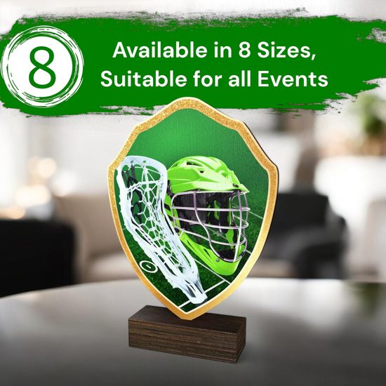 Arden Lacrosse Real Wood Shield Trophy