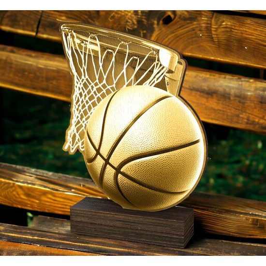 Sierra Classic Basketball Hoop Real Wood Trophy