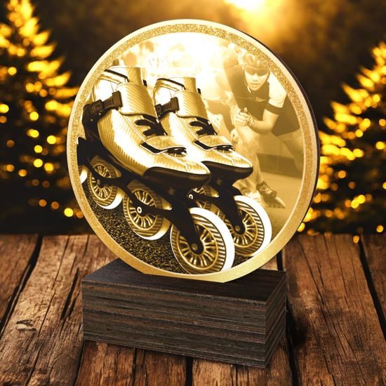 Holt Classic Inline Skating Real Wood Trophy