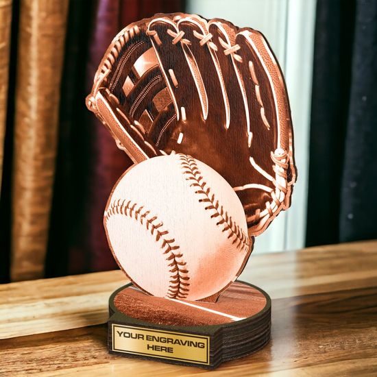 Grove Classic Baseball Real Wood Trophy