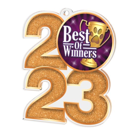 Dog Show Best of Winners 2023 Acrylic Medal