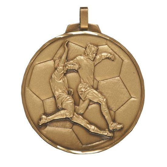 Diamond Edged Football Tackle Bronze Medal