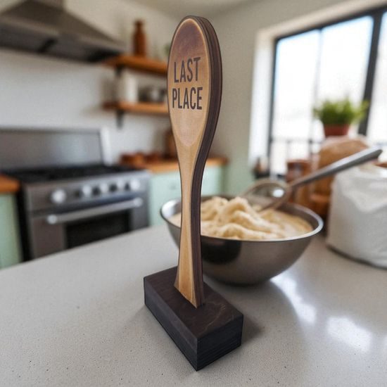 Sierra Wooden Spoon Last Place Real Wood Trophy