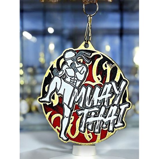 Aurum Kick Boxing Muay Thai Stainless Steel Medal