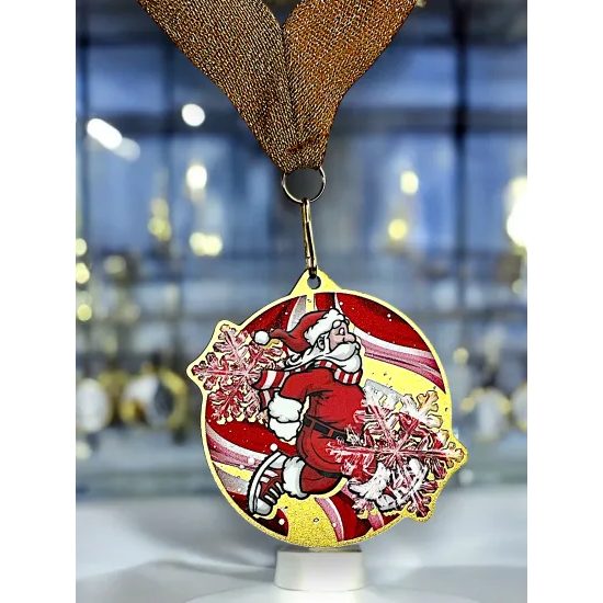 Aurum Stainless Steel Santa Run Medal