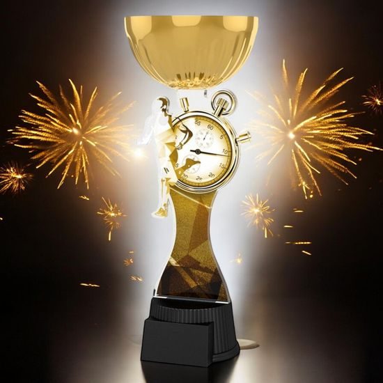 Vancouver Classic Running Stopwatch Gold Cup Trophy