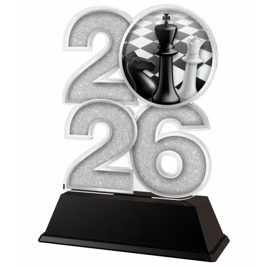 Chess Year Trophy – Sports Award with Year Selection