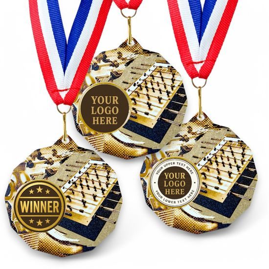 Dodeca Table Football Stainless Steel Logo Insert Medal