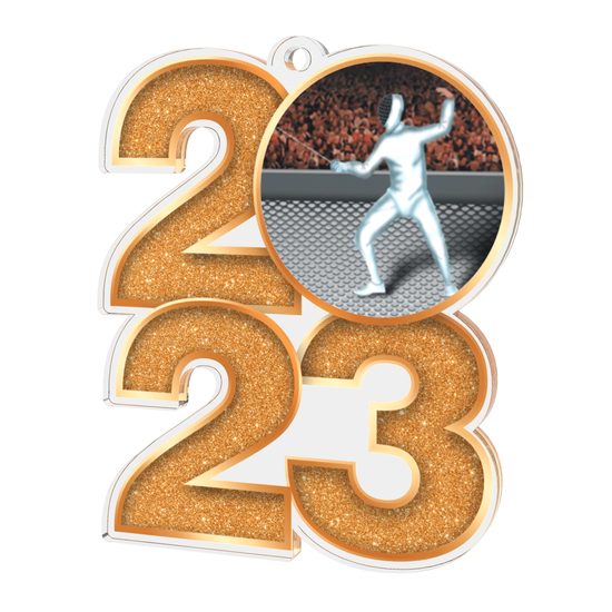 Fencing 2023 Acrylic Medal