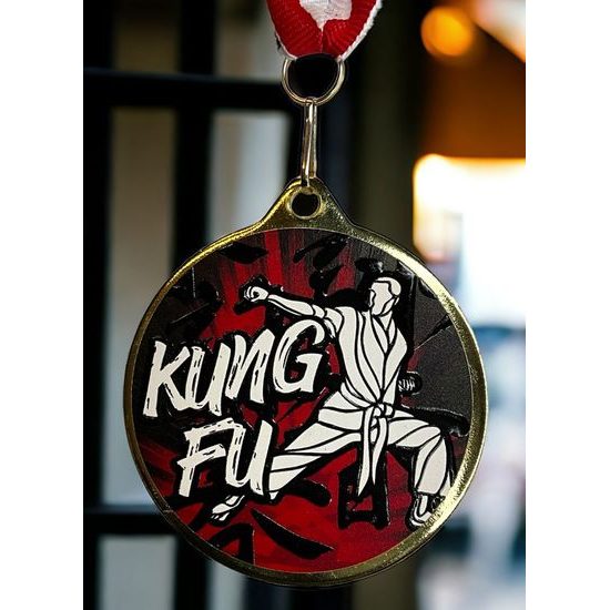 Hercules Texture Print Kung Fu Medal