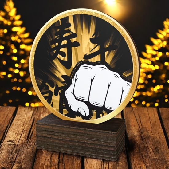 Holt Classic Martial Arts Fist Real Wood Trophy