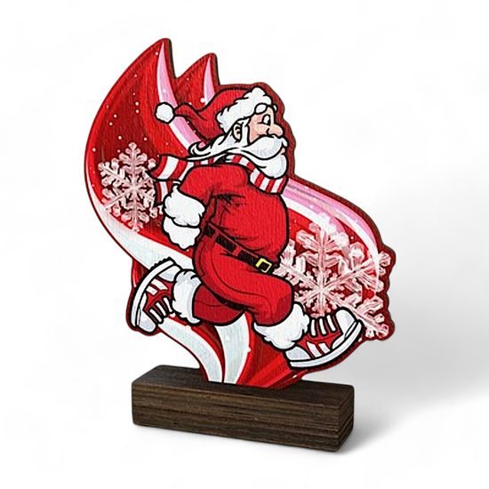 Sierra Santa Run Real Wood Trophy