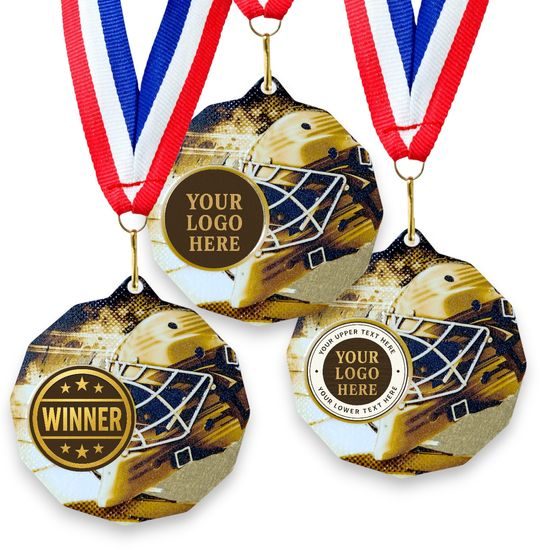 Dodeca Ice Hockey Goalkeeper Stainless Steel Logo Insert Medal