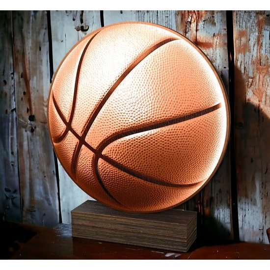Sierra Classic Basketball Real Wood Trophy