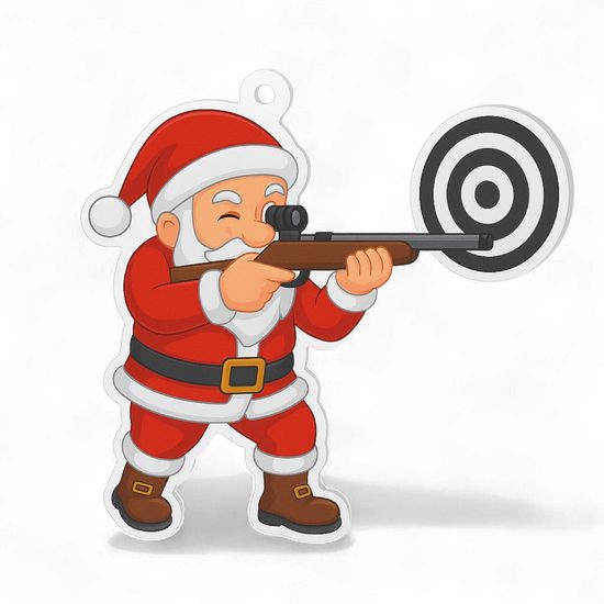 Jolly Father Christmas Rifle Shooting Medal