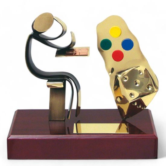 Barcelona Board Games Handmade Metal Trophy