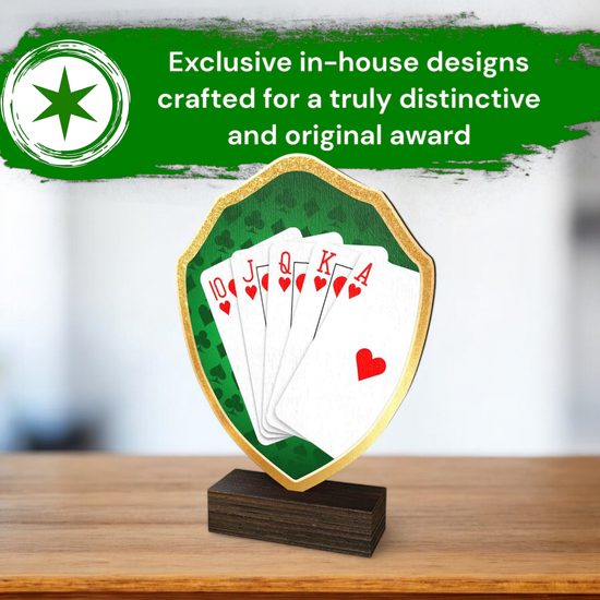 Arden Cards Real Wood Shield Trophy