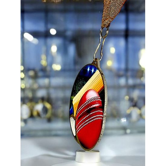 Aurum Cricket Stainless Steel Medal