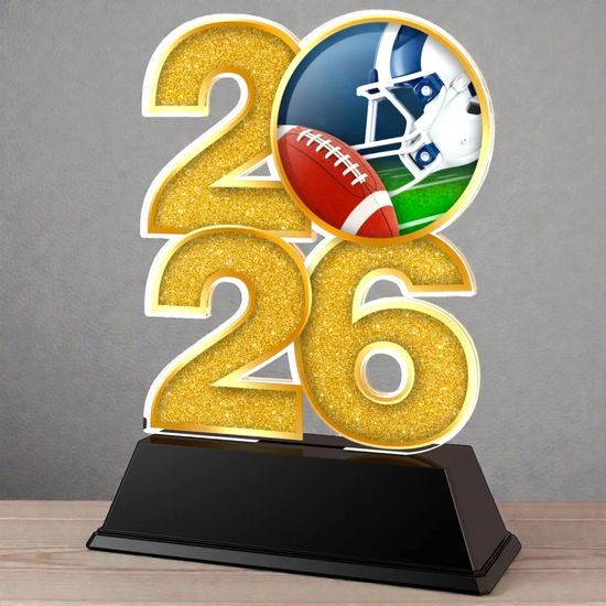American Football Year Trophy – Sports Award with Year Selection