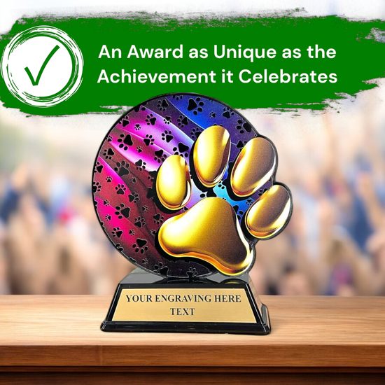 Roswell Dog Paw Trophy