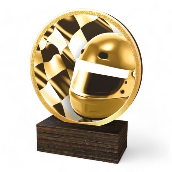 Holt Classic Motorsports Helmet Wood Trophy