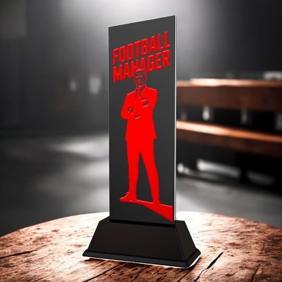 Shadowline Football Male Manager Trophy – Stainless Steel Award