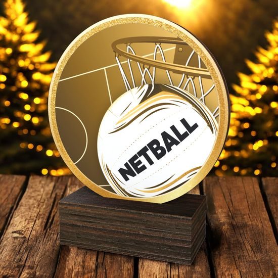 Holt Classic Netball Real Wood Trophy