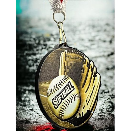 Rincon Classic Softball Black Acrylic Medal