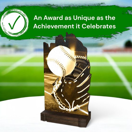 Shard Classic Baseball Eco Friendly Wooden Trophy