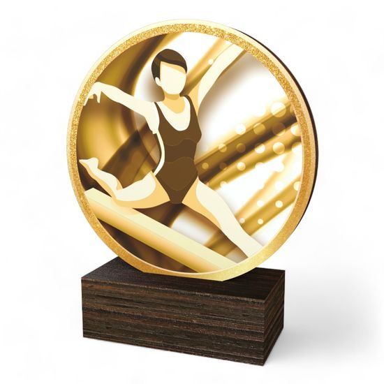 Holt Classic Female Gymnastics Wood Trophy